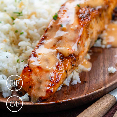 *Bang Bang Salmon meal prep - Mother of Macros