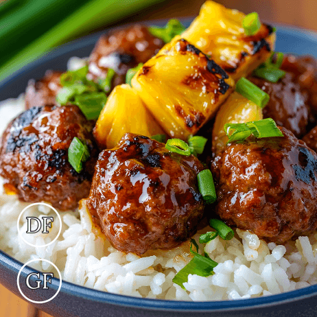 *Sweet & Spicy Hawaiian Meatballs meal prep - Mother of Macros
