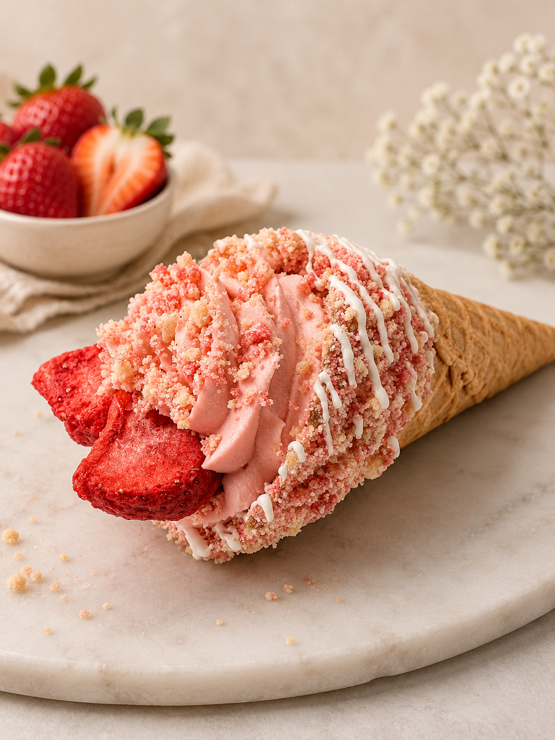 Clean Cheatz: Strawberry Shortcake Dessert Cone