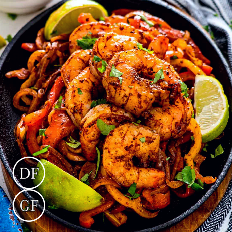 Fiesta Shrimp Fajitas - Mother of Macros