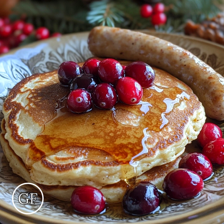 Cranberry White Chocolate Protein Pancakes