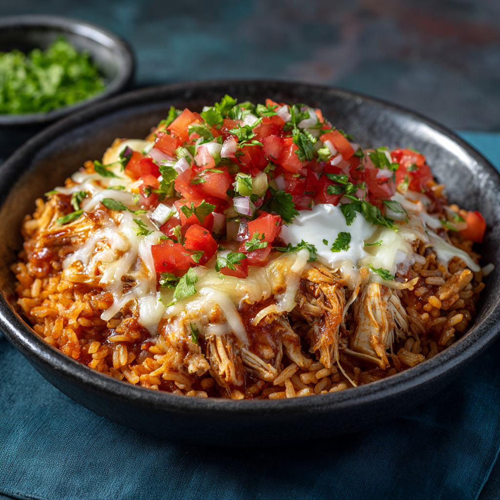 **Cheesy Chicken Street Taco Bowl meal prep - Mother of Macros