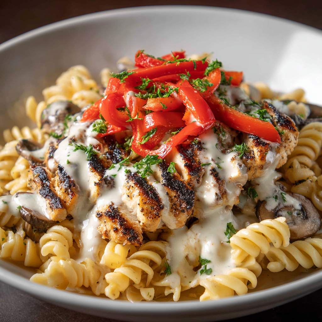 *Chicken Pepper Alfredo meal prep - Mother of Macros