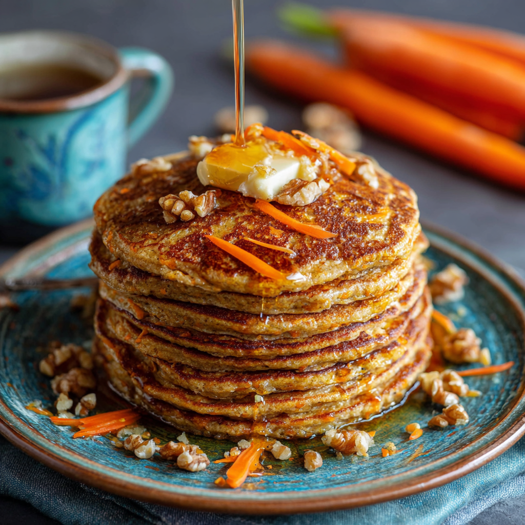 *Spiced Carrot Cake Pancakes meal prep - Mother of Macros