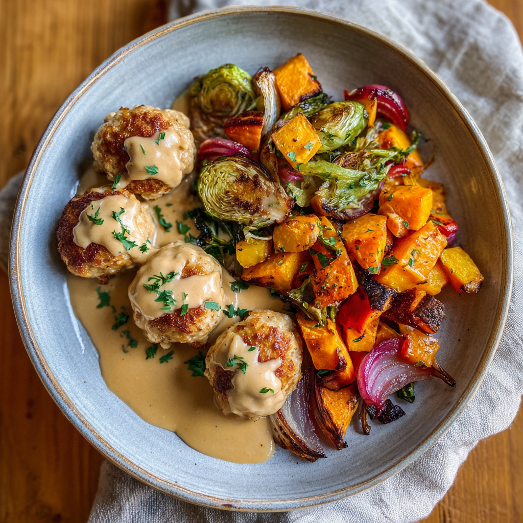 Maple Dijon Turkey Meatballs meal prep - Mother of Macros