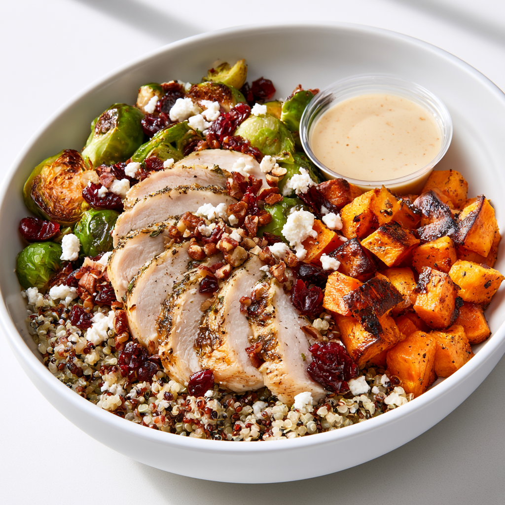 Autumn Harvest Chicken Bowl meal prep - Mother of Macros