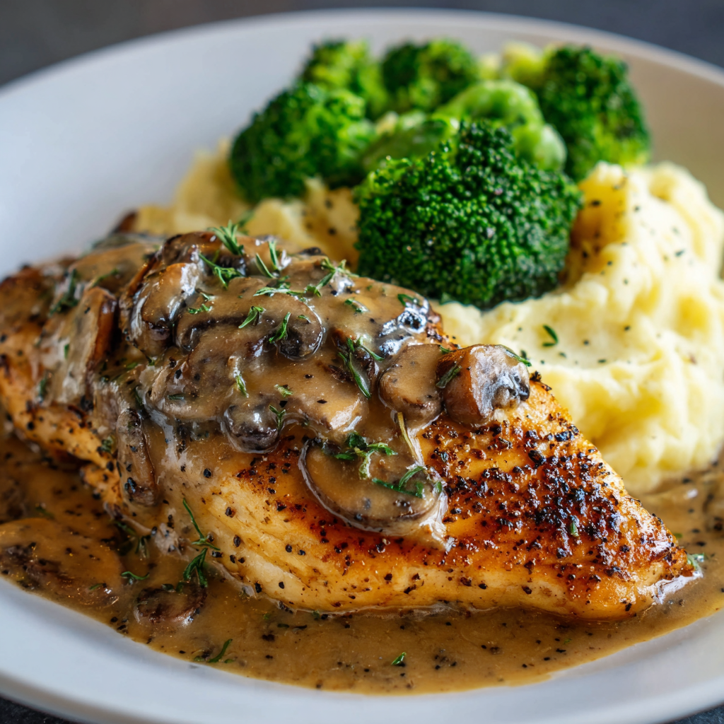 *Southern Mushroom Gravy Chicken Entree meal prep - Mother of Macros