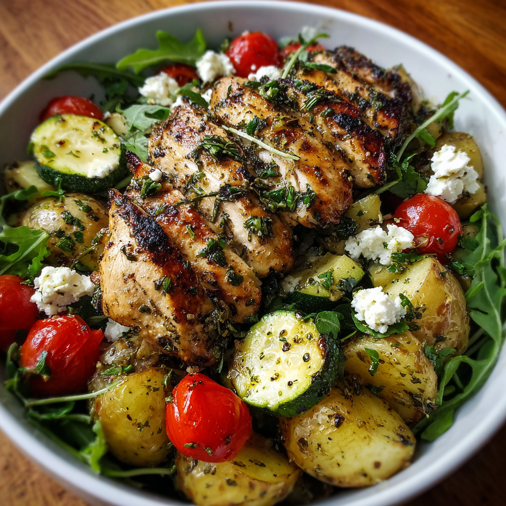 *Greek Market Chicken Bowl meal prep - Mother of Macros