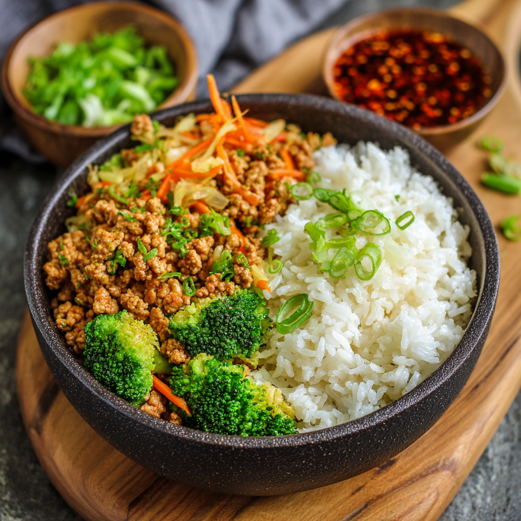 *Lazy Potsticker Bowl meal prep - Mother of Macros