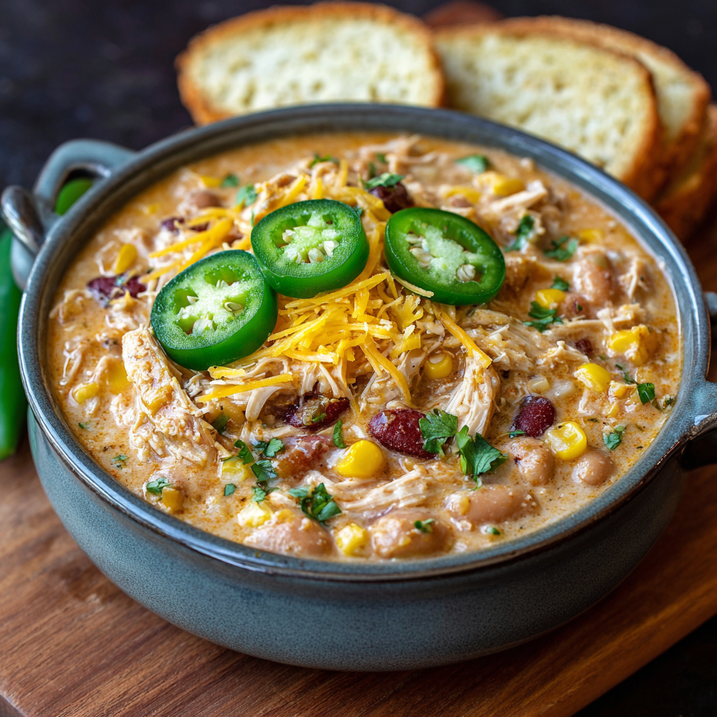 *Jalapeno Popper Chicken Chili meal prep - Mother of Macros