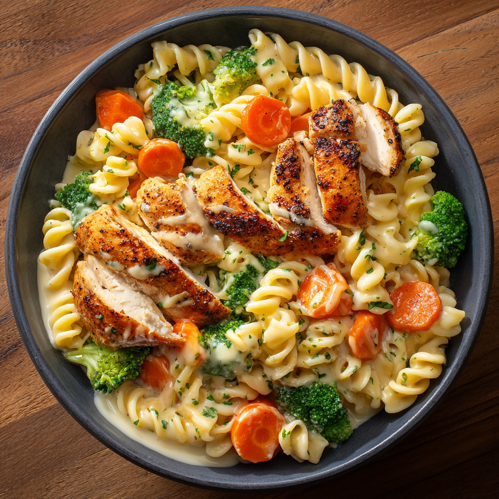 *Bistro Havarti Chicken Rotini meal prep - Mother of Macros
