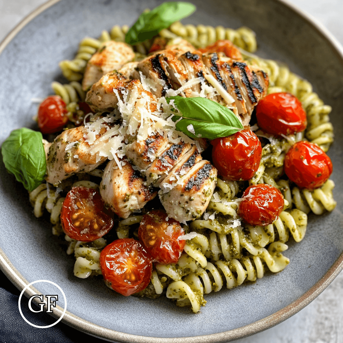 *Chicken Pesto Pasta meal prep - Mother of Macros