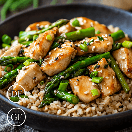 *Chicken & Asparagus Stir Fry meal prep - Mother of Macros