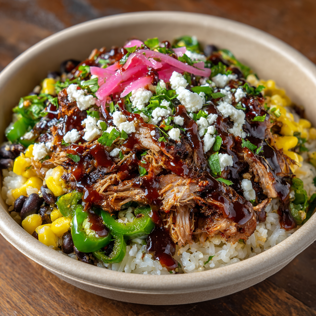 *BBQ Smash Taco Bowl meal prep - Mother of Macros