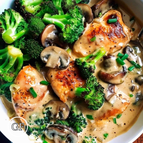 *Creamy Broccoli & Mushroom Chicken Image