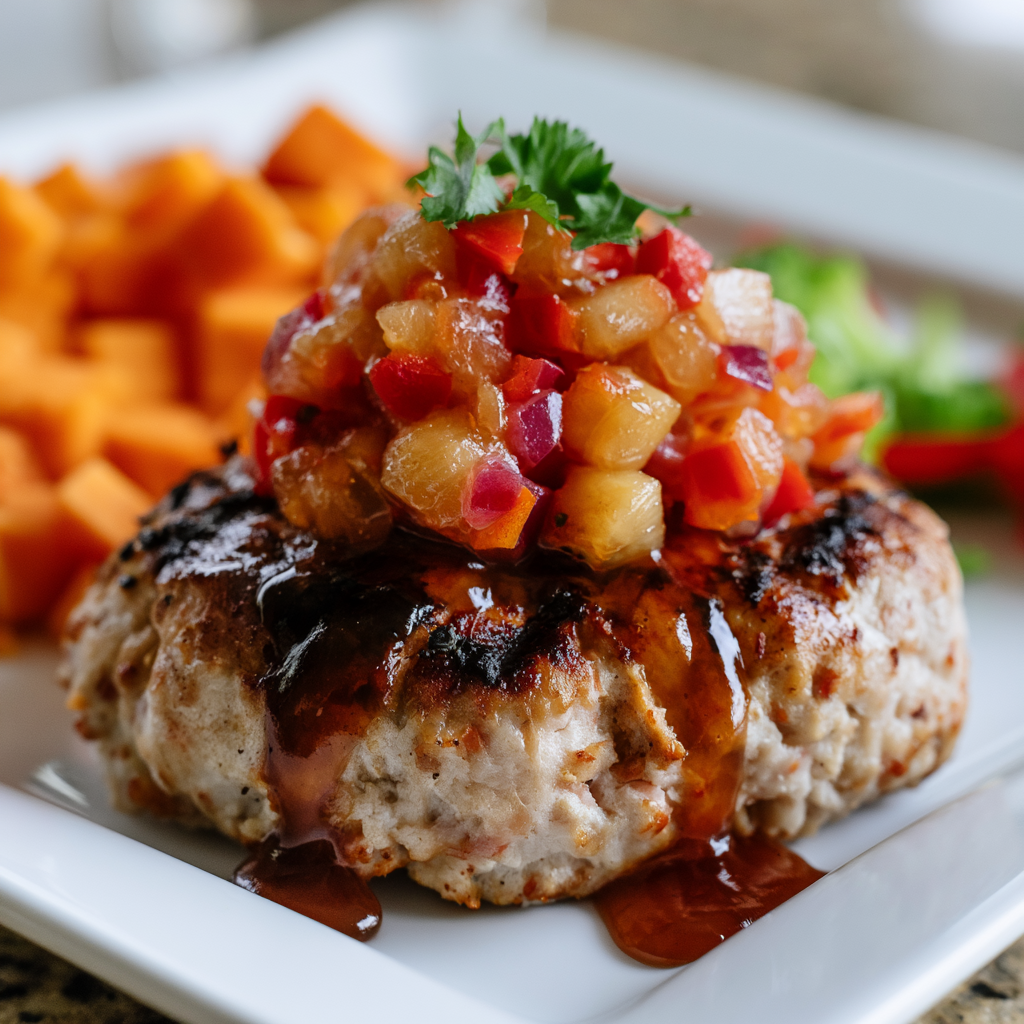 *Grilled Teriyaki Turkey Burger meal prep - Mother of Macros