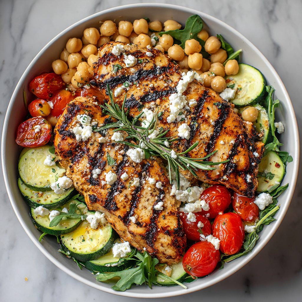 Greek Market Chicken Bowl meal prep - Mother of Macros