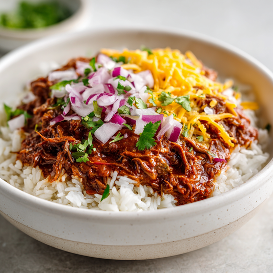 Low & Slow Shredded Beef Chili meal prep - Mother of Macros