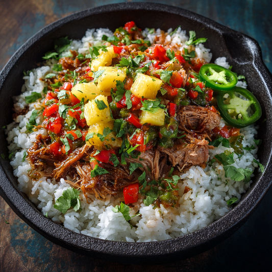 *Baja Carnitas Bowl meal prep - Mother of Macros
