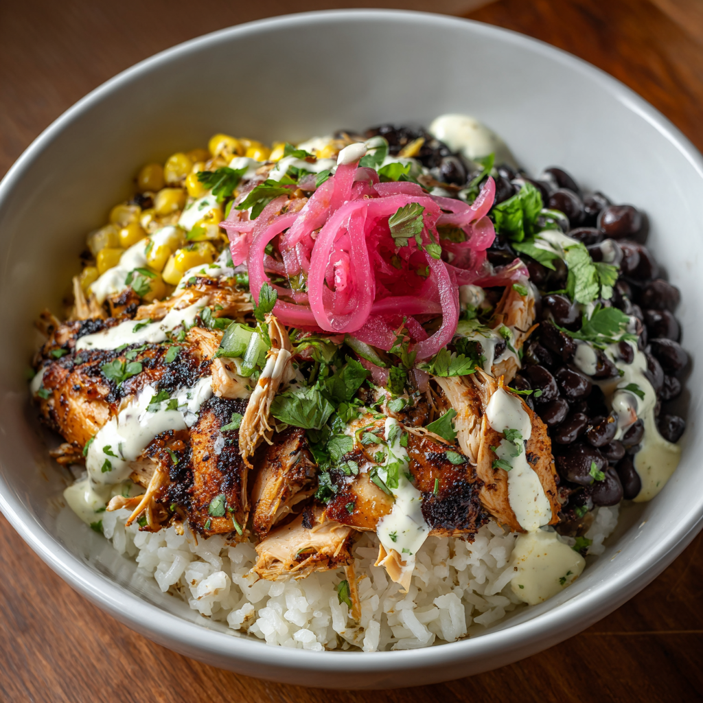 *Smoked Chicken Street Corn Bowl meal prep - Mother of Macros
