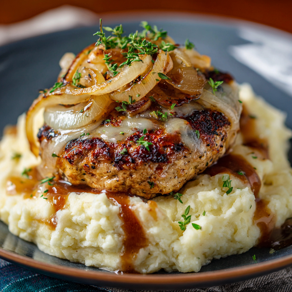 Caramelized Onion Gouda Burger meal prep - Mother of Macros