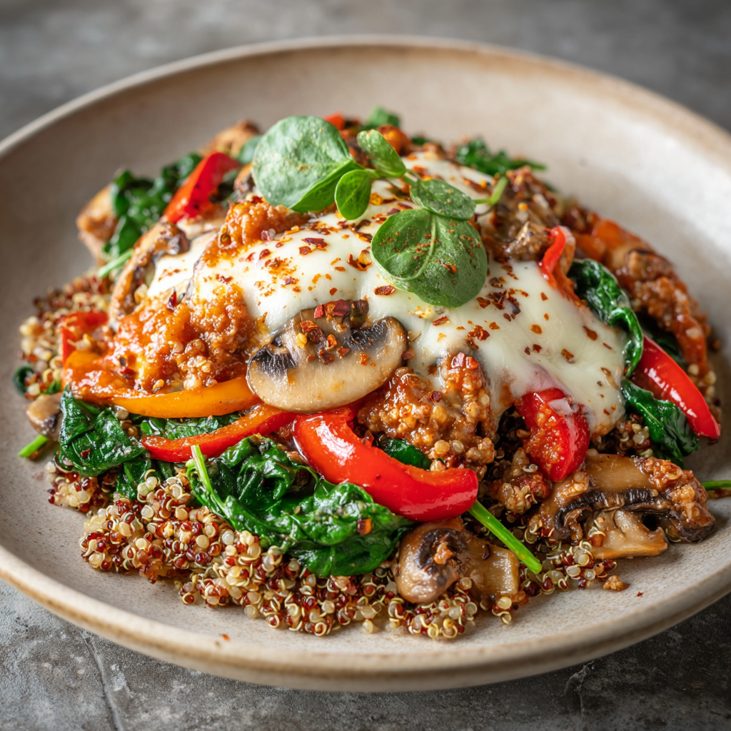*Lower Carb Pizza Bowl meal prep - Mother of Macros