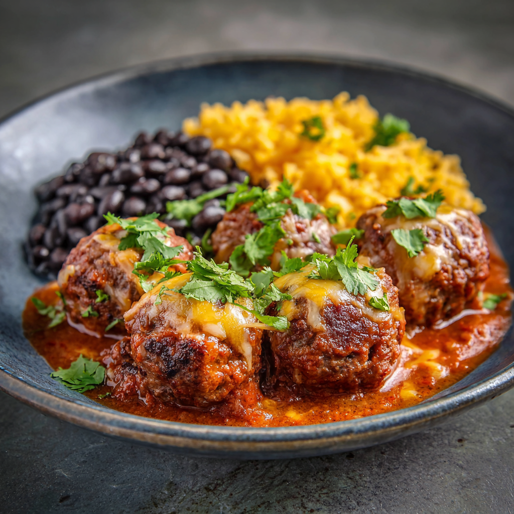 *Baked Enchilada Meatballs meal prep - Mother of Macros
