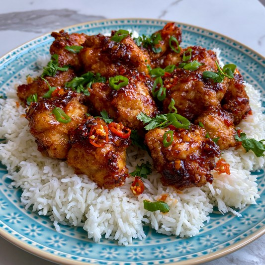 General Tso’s Chicken meal prep - Mother of Macros