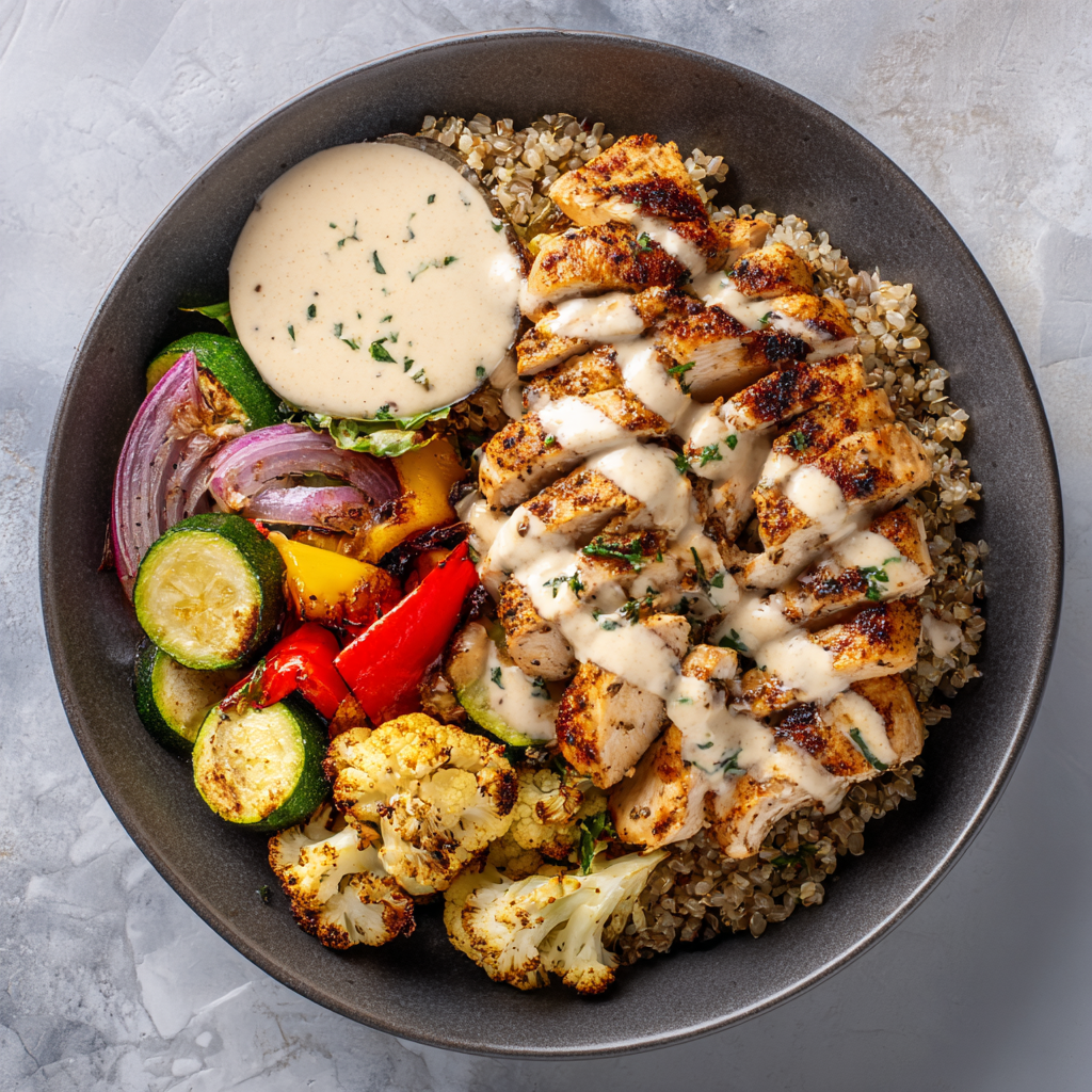 *Cajun Chicken Grain Bowl meal prep - Mother of Macros