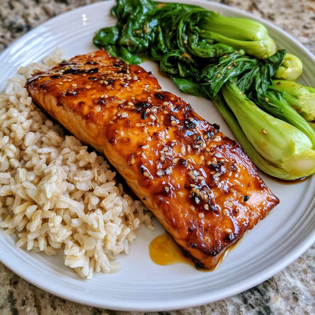 *Orange Ginger Glazed Salmon