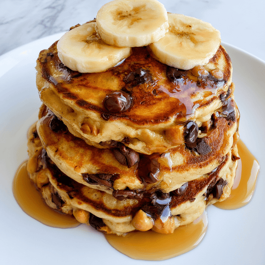 *Chunky Monkey Protein Pancakes meal prep - Mother of Macros