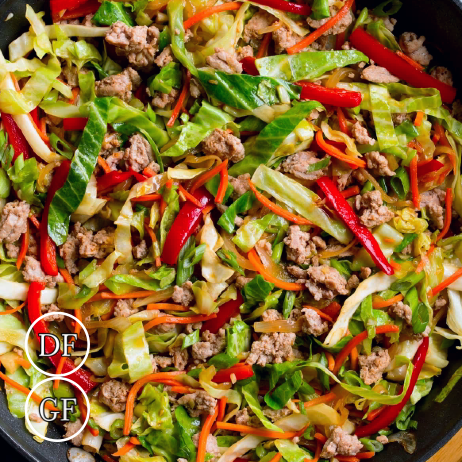 *Ginger Garlic Turkey Stir Fry meal prep - Mother of Macros