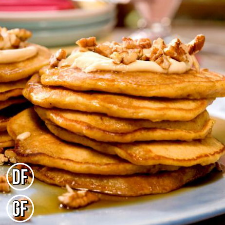 Signature Spiced Carrot Cake Pancakes - Mother of Macros