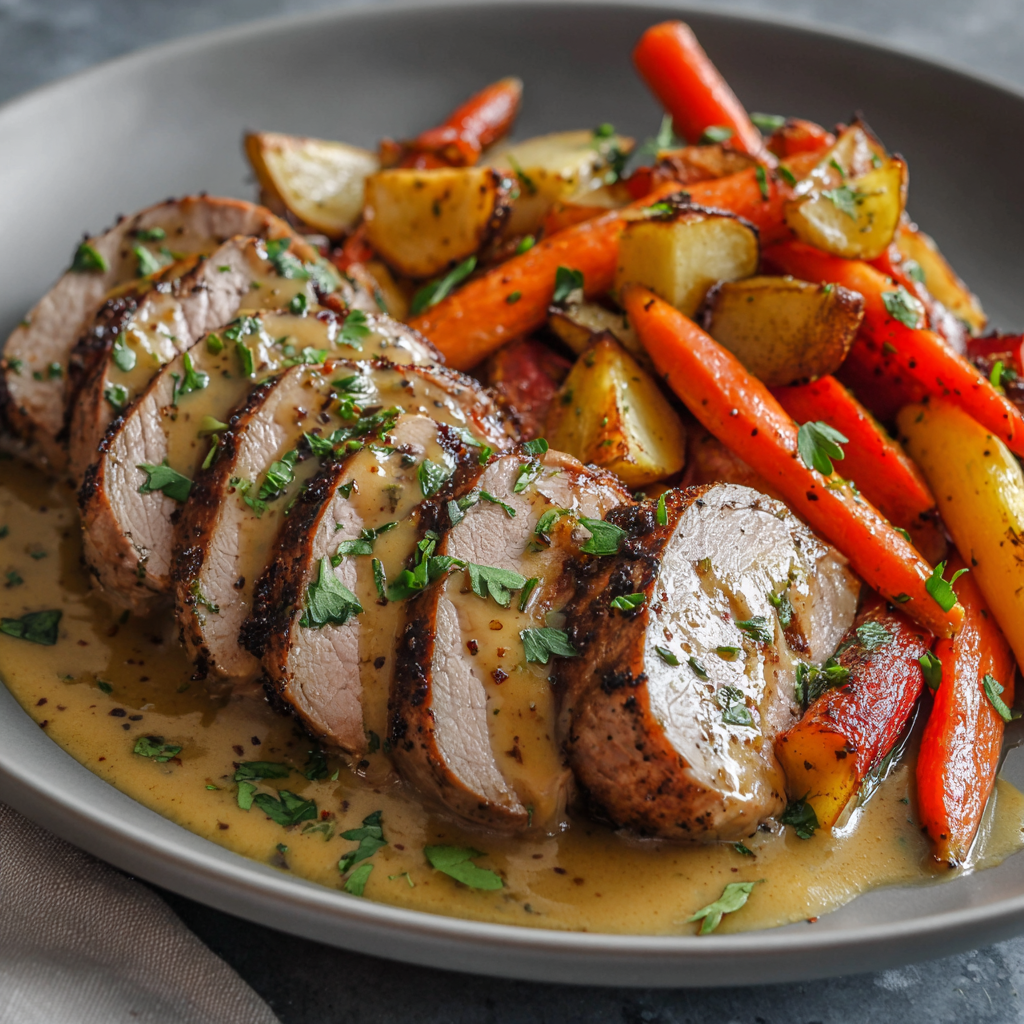 Apple Cider Glazed Pork Tenderloin