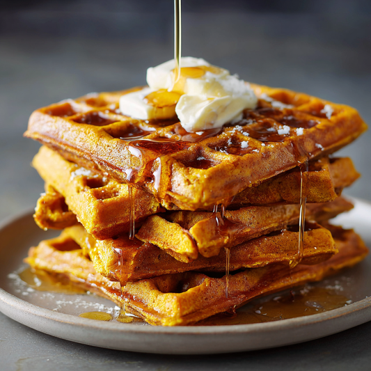 Pumpkin Spice Protein Waffles