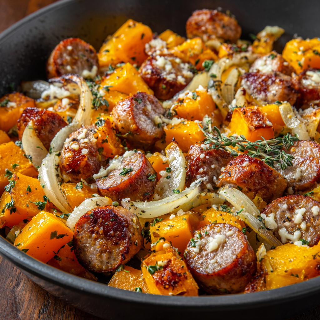 *Unstuffed Sausage & Butternut Squash Bowl meal prep - Mother of Macros