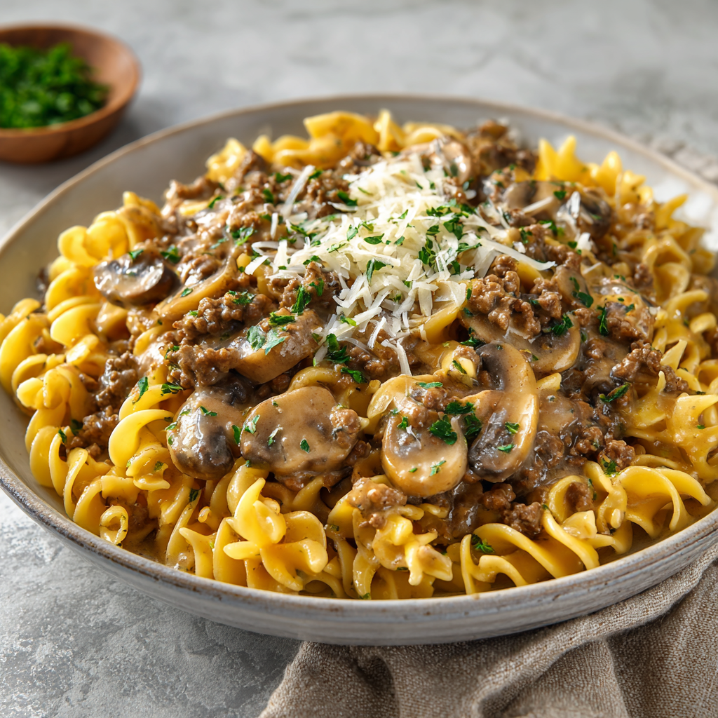 *Burley Beef Stroganoff meal prep - Mother of Macros