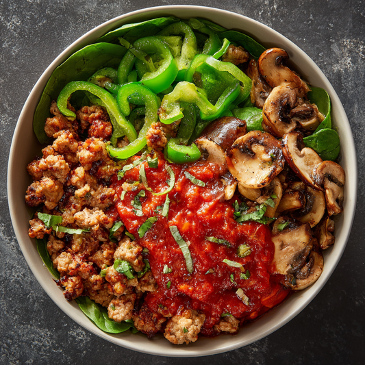 Lower Carb Pizza Bowl