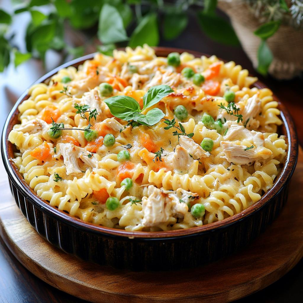 *Crustless Chicken Pot Pie