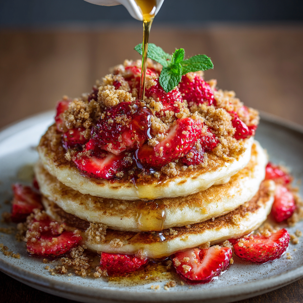 Strawberry Blonde Protein Pancakes Entree