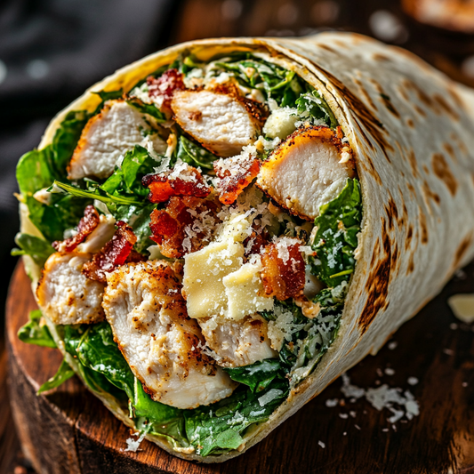 Wholesale Chicken Bacon Caesar Wrap meal prep - Mother of Macros