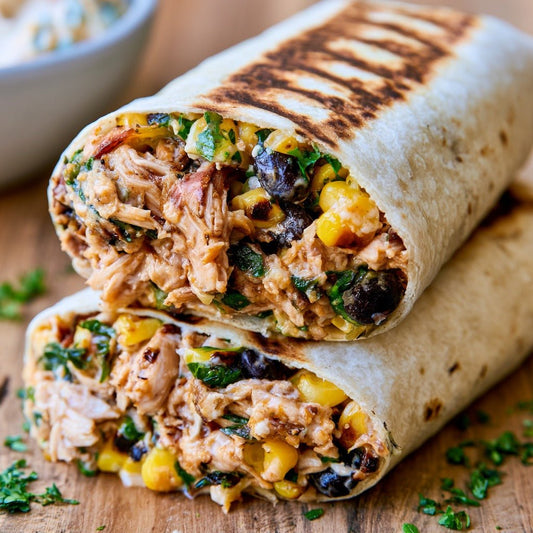 Wholesale: Smoked Chicken Street Corn Burrito meal prep - Mother of Macros