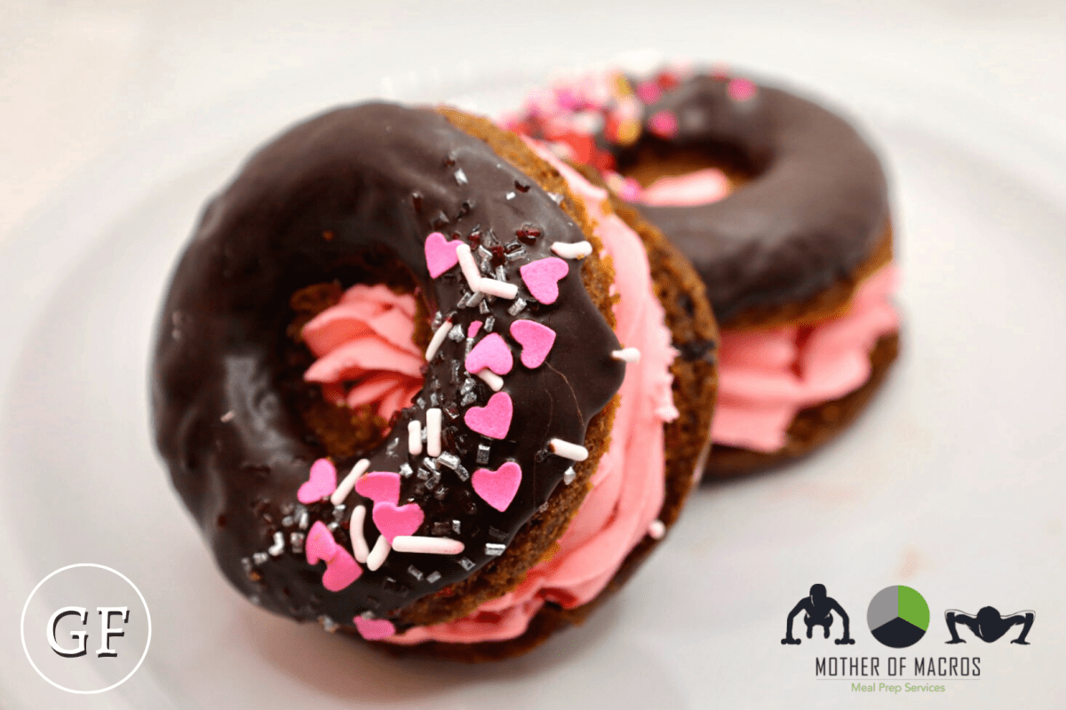 Clean Cheatz: Chocolate Cherry Donut Sando meal prep - Mother of Macros