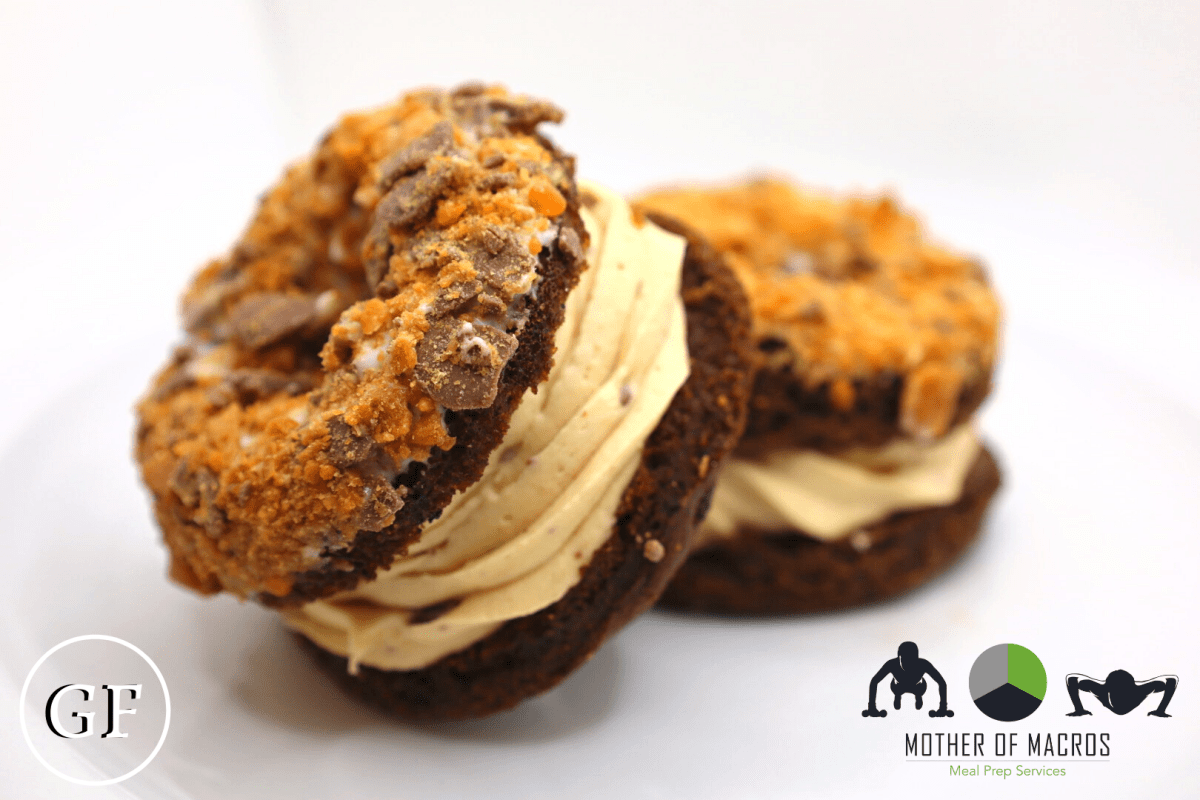 Clean Cheatz: Bart's Butterfinger Donut Sando meal prep - Mother of Macros