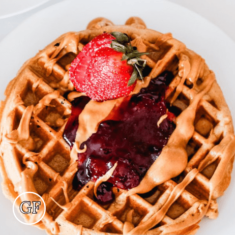Organic Peanut Butter & Jelly Protein Waffles meal prep - Mother of Macros