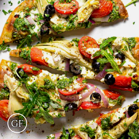 *Loaded Veggie Pesto Pizza